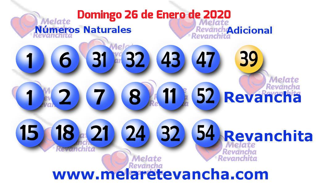 Resultado Melate Revancha Y Revanchita Del Domingo 26 De Enero De