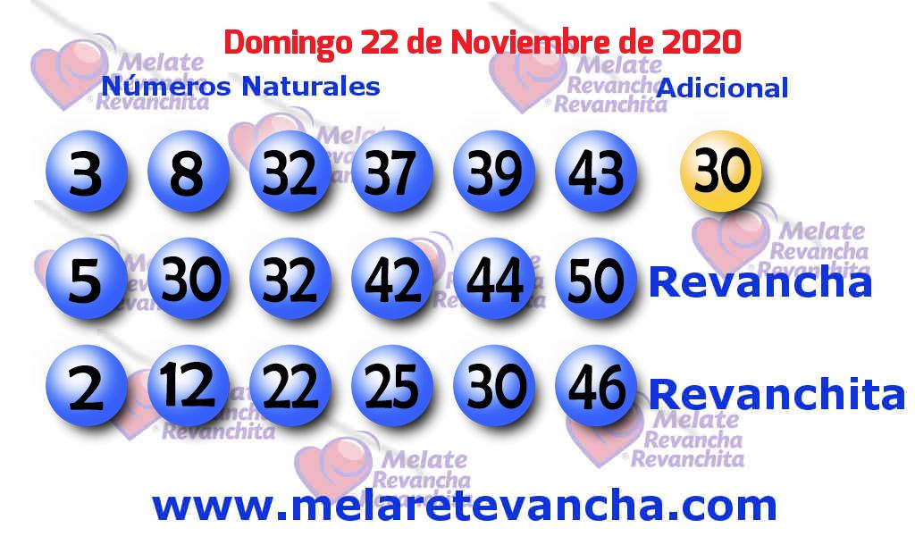Resultado Melate Revancha Y Revanchita Del Domingo 22 De Noviembre De 2020