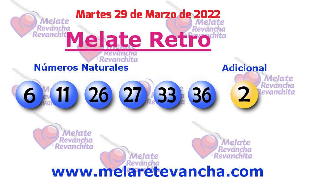 Últimos resultados de los sorteos de Melate Retro