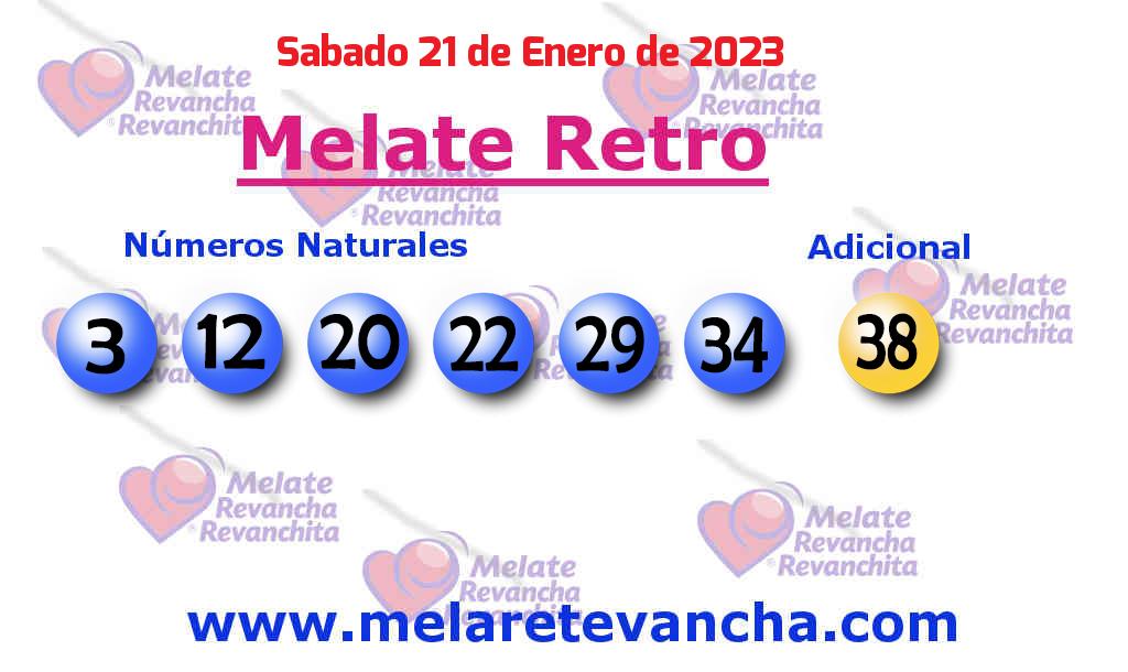 Últimos resultados de los sorteos de Melate Retro