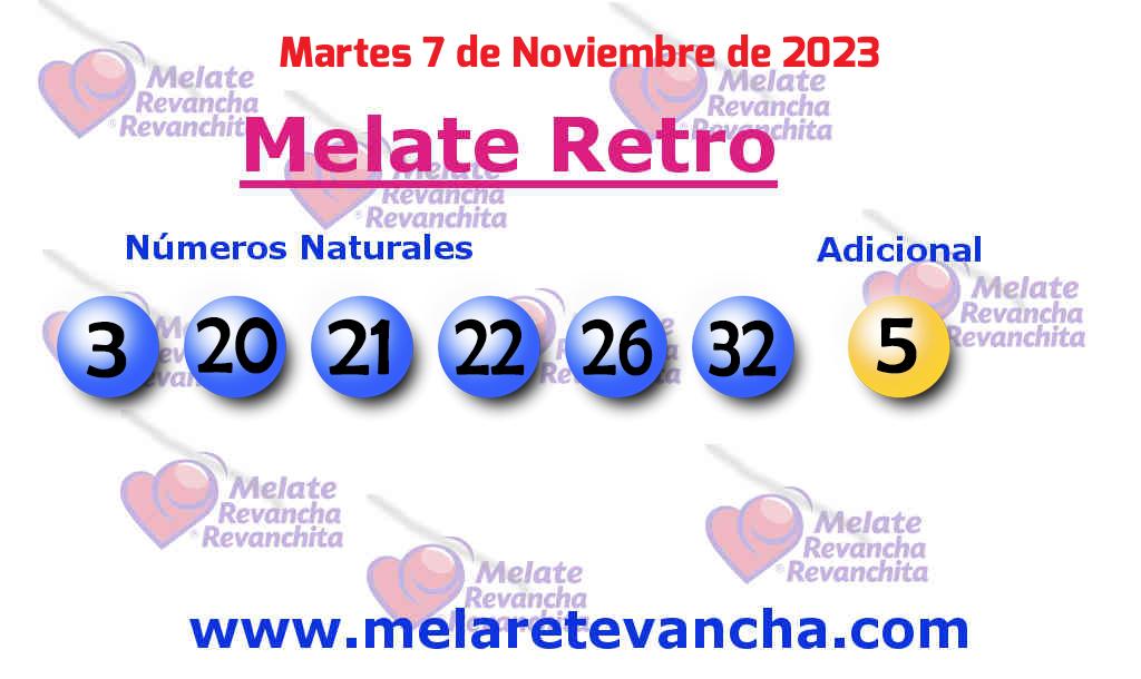 Últimos resultados de Melate Retro Últimos resultados de los sorteos de Melate Retro