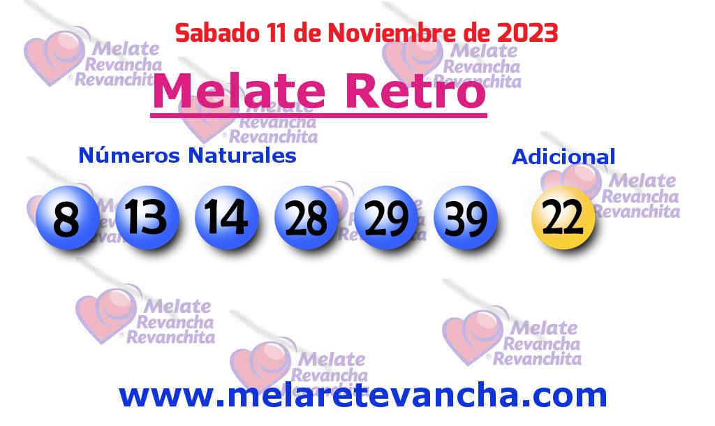 Últimos resultados de Melate Retro Últimos resultados de los sorteos de Melate Retro